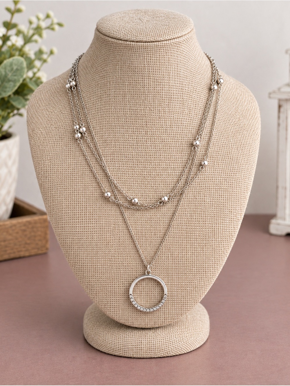 Pomina Silver-Tone 3-Layer Necklace Set
(1616/5 p)